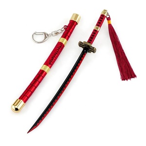 Mini <span class=keywords><strong>épée</strong></span> en métal San Dai Kitetsu de <span class=keywords><strong>Zoro</strong></span>, porte-clés <span class=keywords><strong>One</strong></span> <span class=keywords><strong>Piece</strong></span>, katana, accessoire de personnage, cadeau, ornement de bureau, 22 cm - Product Image 6