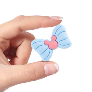 Nœud de dentition nouveau-né de qualité alimentaire collier à mâcher nœud papillon perles de bébé en silicone focale pour bracelets à bricoler soi-même colliers artisanat - Product Image 3