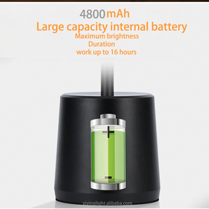 Lampada da Tavolo <span class=keywords><strong>LED</strong></span> Moderna e Semplice, Ricaricabile, Touch, in Metallo, con Temperatura di Colore Regolabile, Tre Colori, <span class=keywords><strong>per</strong></span> Comodino, Bar, Uso Esterno Notturno - Product Image 5