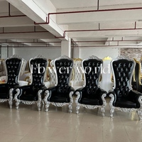 Chaise Trône de Luxe Dorée à Dossier Haut, Design Moderne Grand Lit Queen/King Size pour Hôtels, Banquets, Mariages, Salons et Mobilier de Fête