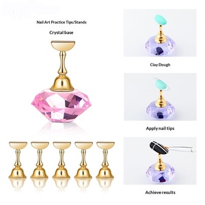 Support d'entraînement pour faux ongles en cristal japonais, base lotus, présentoir magnétique, outil de formation pour manucure en salon, vente en gros - Product Image 2