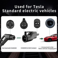 Adaptateur de charge DC pour véhicules électriques CHAdeMO vers NACS 250A 1000V, IP54, contacts argentés, vente en gros, direct usine pour l'approvisionnement des flottes