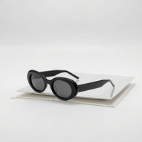 Lunettes de soleil ovales vintage, logo personnalisable, matériau en acétate haut de gamme, verres polarisés colorés, lunettes de soleil unisexes pour l'extérieur