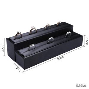 Commercio all'ingrosso nero espositore per gioielli in pelle sintetica - Product Image 3