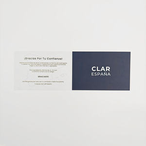 Cartes de remerciement de haute qualité, écologiques, en papier couché coloré, avec enveloppe, estampillage or, logo personnalisé, pour entreprises - Product Image 5