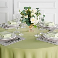 Offre Spéciale accepter des conceptions personnalisées grands événements herbe verte Restaurant nappe ronde en polyester pour la fête de mariage