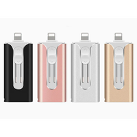 Flashdisk USB 3-in-1 OTG untuk Smartphone, Logam, Model Tarik-Tekan, Antarmuka 3.0/2.0, Bersertifikasi CE ROHS, Garansi 1 Tahun, Kemasan Kotak Kertas