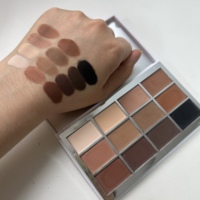 Palette de fards à paupières mats de luxe 12 couleurs pour un maquillage quotidien naturel et professionnel, marque privée