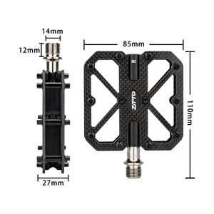 ZTTO 210g ultraligero antideslizante <span class=keywords><strong>Pedal</strong></span> de <span class=keywords><strong>bicicleta</strong></span> de carreras fibra de carbono MTB <span class=keywords><strong>Pedal</strong></span> de <span class=keywords><strong>bicicleta</strong></span> de carretera con <span class=keywords><strong>eje</strong></span> de aleación de titanio 3 aleación de aluminio - Product Image 1