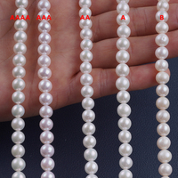 Perles d'eau douce rondes naturelles de haute qualité, 7-8 mm AA, prix d'usine, vente en gros