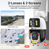 Wistino Cámara de red para exteriores 4G WIFI ICSee 8MP Ultra HD 50X Zoom Visión nocturna CMOS NVR Cámara DE SEGURIDAD CCTV