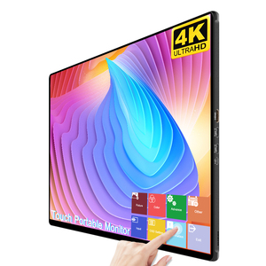 צג נייד SIBOLAN בגודל 15.6 אינץ' UHD <span class=keywords><strong>4K</strong></span> עם מסך מגע USB, IPS HDR, דק במיוחד, צג גיימינג חדש למחשב נייד, PS5 ו-Switch - Product Image 1