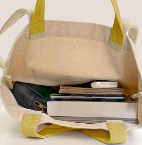 Sac de courses en toile de coton bio, écologique, avec logo personnalisé, double poignée et poche avant. - Product Image 6