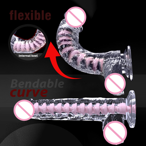 Delove all'ingrosso giocattoli sessuali per adulti realistici sensuali TPE ABS morbido osso Dildo pieghevole pene artificiale per le donne masturbatori - Product Image 5
