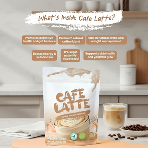 Caffè Latte Glowming Shape dal Gusto Dolce, Caffè Latte alla Moringa in Bustina, Alimento Benessere Dimagrante - Product Image 4