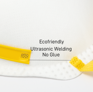 Masque respiratoire industriel FFP2, masque blanc, protection 4 couches, masque nasal avec clip nasal en aluminium, personnalisable - Product Image 6