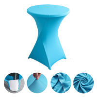 Nappe élastique en spandex floral fait à la main, couverture de table extensible de couleur unie pour banquet de mariage d'hôtel, lavable et personnalisable