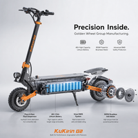 KuKirin G2 800W 15Ah Scooter Eléctrico, E-Scooter, Moto de Cross, Patinete Eléctrico para Adultos, Todoterreno, Plegable, 50km de Autonomía, Nuevo
