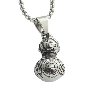 European American Style <b>Titanium</b> Steel Gourd Pendant Men's Punk Retro Themed Charm Stainless Steel Gift Jewelry - Product Image 4