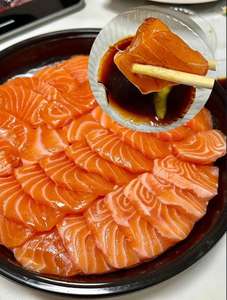 Rebanada de <span class=keywords><strong>trucha</strong></span> <span class=keywords><strong>ahumada</strong></span> de salmón en frío, Oncorhynchus Mykiss, materia crudo de grado prémium, cultivada en China - Product Image 5