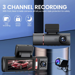 <span class=keywords><strong>Dashcam</strong></span> 4K 3 canaux avec Wifi GPS Vision nocturne <span class=keywords><strong>voiture</strong></span> DVR Black Box 3 caméra avant intérieur arrière ADAS sans fil Dash Cam pour <span class=keywords><strong>voiture</strong></span> - Product Image 3