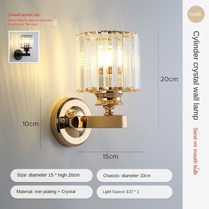 Aplique de hotel, luz de pared de estrella LED de cristal decorativo para interior y exterior, Base E26, instalación empotrada con Control remoto - Product Image 5