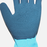 Gants de sécurité pour jeunes SUNCEND personnalisables en gros, haute qualité, 13 jauges, polyester, mousse bleue, paume enduite de latex, doublure bleue