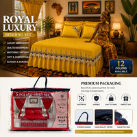 Ensemble de literie matelassé en coton 5 pièces avec rideaux assortis – Couvre-lit et rideaux