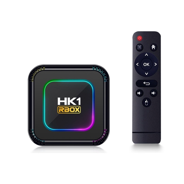 Smart TV Box Android 13.0 4K HK1 RBOX K8 RK3528 Quad-Core Mali-450 GPU 2GB/4GB RAM Wireless Wi-Fi Control