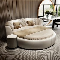 Mobilier de chambre à coucher Princesse Camas De Dormitorio Style européen minimaliste moderne grand lit double rond luxe