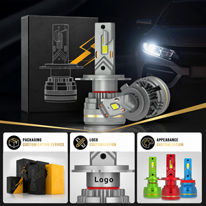 Bombilla <span class=keywords><strong>LED</strong></span> para Faros Delanteros OEM ODM Personalizada <span class=keywords><strong>Focos</strong></span> G19W <span class=keywords><strong>200W</strong></span> 48000lm para H4 H7 H11 HB3 HB4 con Decodificador Canbus y Ventilador de Refrigeración para Automóvil - Product Image 1