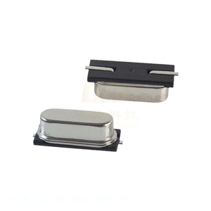 Cristaux d'origine ECS-120-18-5PX-<span class=keywords><strong>JEM</strong></span>-TR HC-49/US CRYSTAL 12.0000MHZ 18PF SMD - Product Image 1