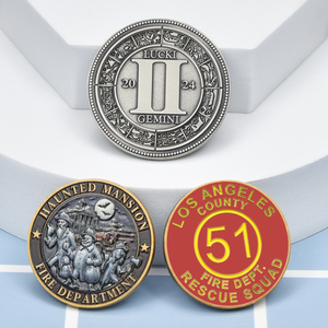Moneda Conmemorativa de Metal con Diseño Personalizado 3D del Signo Zodiacal <span class=keywords><strong>Géminis</strong></span>, Moneda de Desafío con Logotipo Personalizado, Souvenir de Metal - Product Image 1
