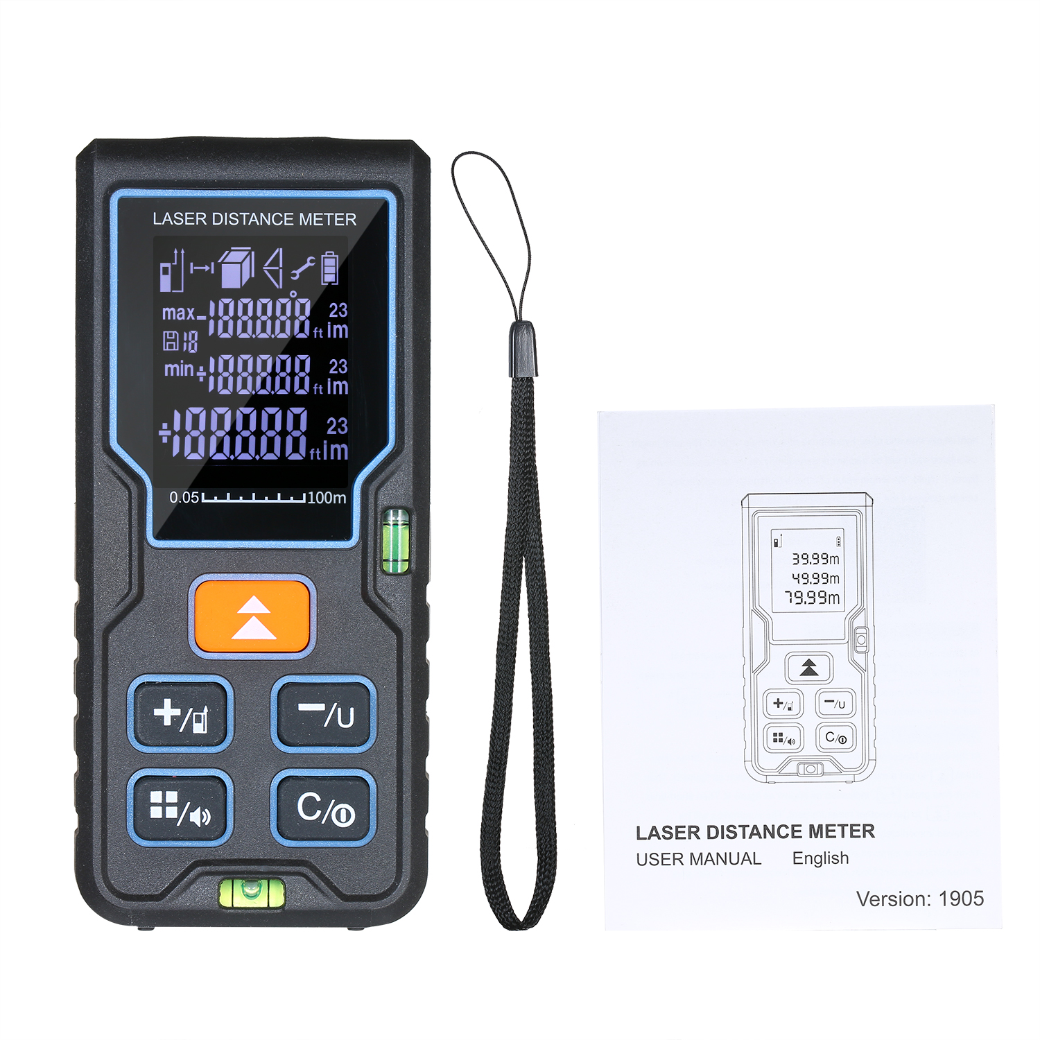 Ручной дальномер, ладонный лазерный дальномер, измеритель расстояния с одним/непрерывным/площадью/объемом/пифагором