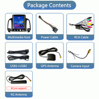 Autoradio Android avec écran tactile vertical de 9,7 pouces pour Hyundai Santa Fe 2006-2012, Wifi, BT, GPS, navigation, CarPlay, style Tesla