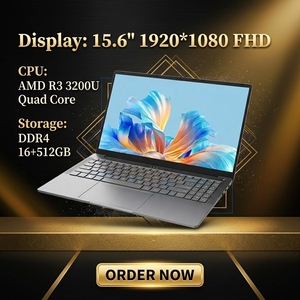 แล็ปท็อปใหม่เอี่ยมขนาด 15.6 นิ้ว หน้าจอ FHD พร้อม 3 3200U, โน้ตบุ๊ก 11 นิ้ว สำหรับธุรกิจและสำนักงาน ใช้ CPU AMD Ryzen 3 32 แบบ Quad-Core ประสิทธิภาพสูง - Product Image 1
