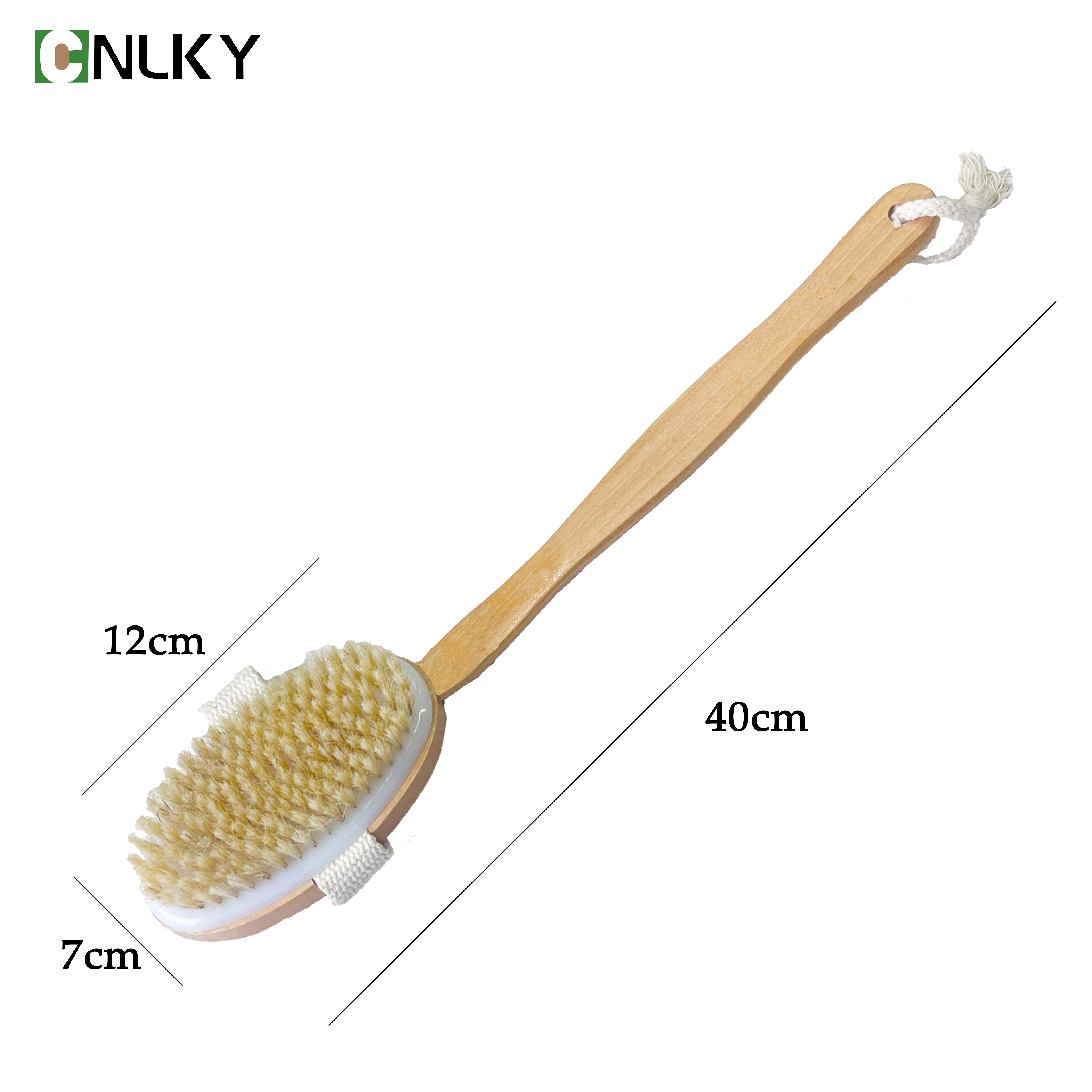 oval boar bristle with plastic pad