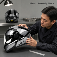 Casque de moto modulaire intégral unisexe avec casque audio intégré pour vélo électrique, adapté à toutes les saisons