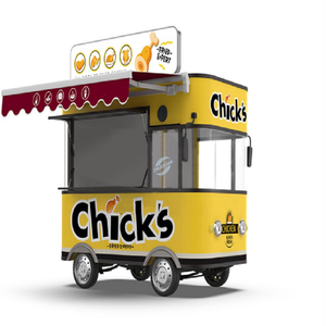 Retro Vintage Coffee Food Cart Single Side Service Window Mobile Beverage Snack Vending Trailer With Awning - Product Image 6