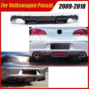 StarNav For CC Spoiler 2009-2018 Car Shark Style with <b>LED</b> Light <b>Diffuser</b> Rear Bumper Guard Lip Refit Accessories Kits - Product Image 4