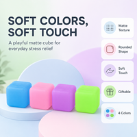 Jouets anti-stress texturés mats personnalisés, jouets à presser pour enfants et adultes, grands cubes de glace