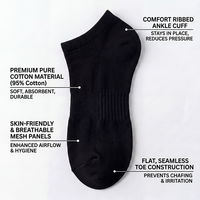 Chaussettes courtes en coton blanc pour femmes, personnalisées, 200N, fines, athlétiques, décontractées, pour la course à pied et la gym