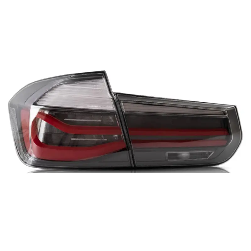 Suitable for BMW 3 series Modified Tail Light Red Water Steering Modified Tail Light F30 Black Led Car Tail Light