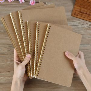 Cuaderno Espiral con Cubierta de Papel Kraft A5, Diseño de Dibujos Animados a Color Personalizado, Cuadrícula de Puntos, para Oficina, Estudiantes, Ejercicios, Regalo, Venta al Por Mayor - Product Image 3