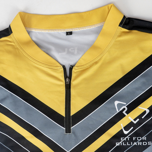 Uniforme barato personalizado <span class=keywords><strong>de</strong></span> secado rápido sublimación Pool Play Jerseys para <span class=keywords><strong>hombre</strong></span> Polo camisa <span class=keywords><strong>de</strong></span> billar con cremallera 1/4 - Product Image 4
