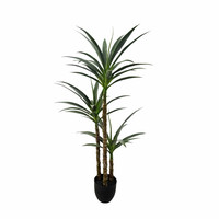 Tanaman Bonsai pohon buatan, pohon Bonsai buatan, pohon tanaman Yucca plastik, pot taman, tanaman palsu dalam ruangan, pohon Dekorasi Rumah