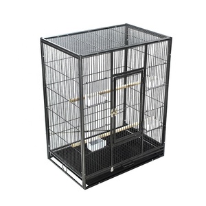 Pas cher Double extérieur Oiseaux Maisons Perroquet Perche Pet Oiseau Bain Cage Bassin Parro gaiolas Grandes Para Passaros Cages à oiseaux Grand Grand - Product Image 4