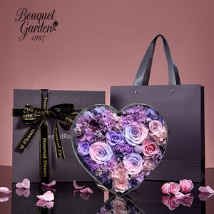 Boîte Cadeau Rose Saint-Valentin/Noël 2026 – Cœur en Velours avec Fleurs <span class=keywords><strong>Éternelle</strong></span>s – Fournisseur Direct Usine - Product Image 3