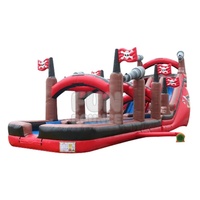 FAN BOUNCE Toboggan aquatique gonflable en PVC avec glissière - 18 pieds pour usage commercial et domestique en extérieur