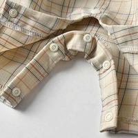 Vêtements pour bébé garçon de qualité supérieure en gros, ensembles formels à carreaux, 18-24 mois, barboteuse d'été pour nouveau-né, 100% coton